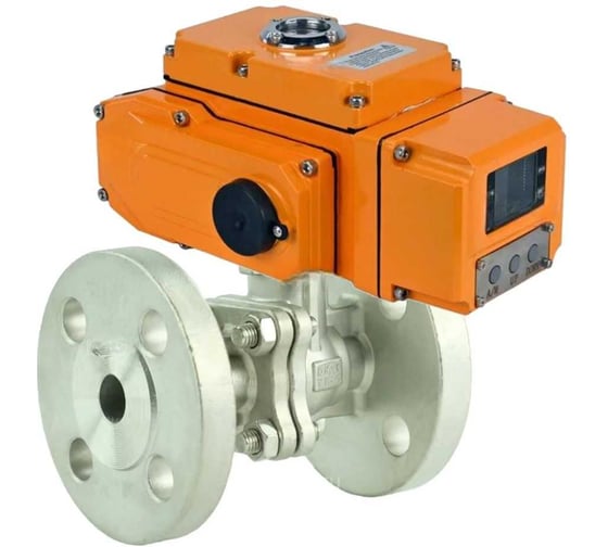 Кран шаровой DN.ru КШФП.316.200 Ду65 Ру16, фланцевый, электропривод QT-010-24-4-20мА HARK D160-75635 1