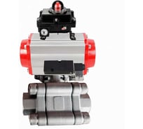 Кран шаровой DN.ru 316-316-PTFE-FP-SW-ISO-H Ду50 Ру63 под приварку, пневмопривод SA-105, пневмораспр. 24VDC, БКВ LSB-410 Ex D160-76446