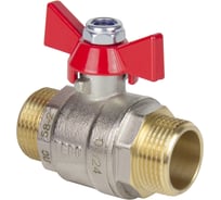 Кран шаровой полный проход НАР/НАР 1" бабочка TEBO T-КШ.303.1.КБ.CN