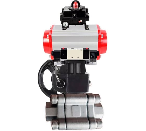 Кран шаровой DN.ru 316-316-PTFE-FP-SW-ISO-H Ду100 Ру63 под приварку, пневмопривод DA-105, пневмораспр. (2EM) 220VAC, БКВ LSB-410 Ex, дублёр HDM-3 D160-76271 1