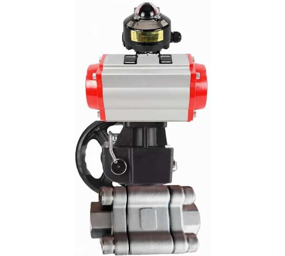 Кран шаровой DN.ru 316-316-PTFE-FP-SW-ISO-H Ду65 Ру63 под приварку, пневмопривод DA-105, БКВ LSB-510 Ex, дублёр HDM-2 D160-76344 1