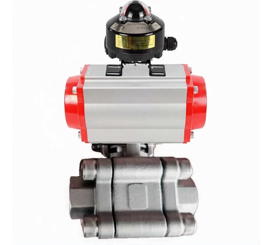 Кран шаровой DN.ru 316-316-PTFE-FP-SW-ISO-H Ду65 Ру63 под приварку, пневмопривод DA-105, БКВ LSB-510 Ex D160-76349