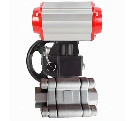 Кран шаровой DN.ru 316-316-PTFE-FP-SW-ISO-H Ду65 Ру63 под приварку, пневмопривод DA-105, дублёр HDM-2 D160-76364