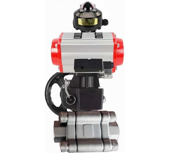 Кран шаровой DN.ru 316-316-PTFE-FP-SW-ISO-H Ду65 Ру63 под приварку, пневмопривод DA-105, пневмораспределитель 220VAC, БКВ LSB-510 Ex, дублёр HDM-2 D160-76039 1