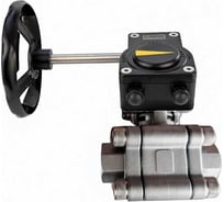 Кран шаровой DN.ru 316-316-PTFE-FP-SW-ISO-H Ду80 Ру63, под приварку, редуктор HAM-2 D160-75922