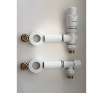 Комплект термостатический осевой VIVALDO 1/2 с удлинителями и чашками белый AATRVSRE-WH