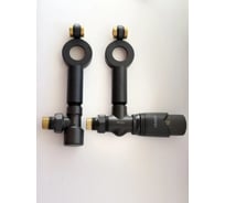 Комплект термостатический осевой VIVALDO 1/2 с удлинителями и чашками антрацит AATRVSRE-AT