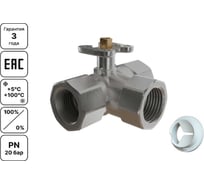 Кран шаровый 3-ходовой Завод RGP DN20, Kvs4.0, PN20, ВР3/4 VB05109-034-4.0