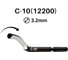 Лезвие для фаскоснимателя d.3,2мм С-10 HSS 10шт. cp gratex 12100-10 3
