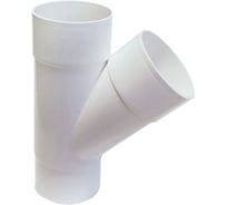 Тройник водосточной трубы IMPLAST 80/45 белый 11275