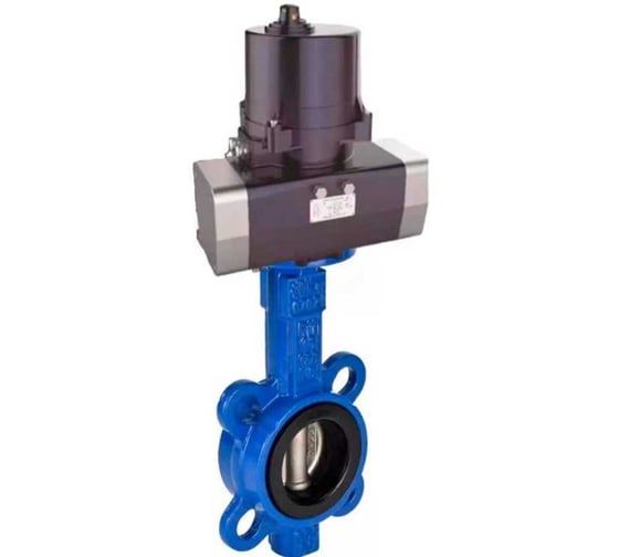 Затвор дисковый DN.ru поворотный GG25-316L-NBR Ду125 Ру16, электропривод ЭПВП-014 220В D050-81216