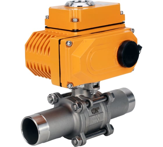 Кран шаровой DN.ru 304-304-PTFE-W-ISO-H Ду150 Ру16 с 1/4-оборотным электроприводом QT-N-060 380В D160-54898 1