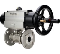 Кран шаровой DN.ru 316-316-FP-F-ISO-H Ду100 Ру25, пневмопривод D160-65914