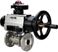 Кран шаровой DN.ru 316-316-FP-F-ISO-H Ду100 Ру25, пневмопривод, пневмораспределитель, БКВ D160-65923