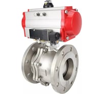 Кран шаровой DN.ru 316-316-PTFE-F-ISO-R Ду200 Ру16 полнопроходной, пн.привод, пн.распр. D160-61024