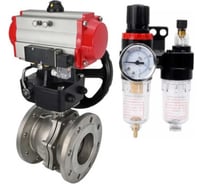 Кран шаровой DN.ru 316-316-PTFE-F-ISO-R Ду200 Ру16, пн.привод, пн.распр., редуктор, БПВ D160-60836