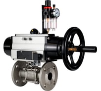 Кран шаровой DN.ru 316-316-FP-F-ISO-H Ду100 Ру25, пневмопривод, пневмораспределитель, БПВ D160-65944