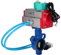 Затвор дисковый DN.ru AL-316L-EPDM Ду32 Ру16, пневмопривод DA-065, пневмораспределитель 220VAC, магнитный переключатель МППП-200 D050-85834