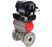 Кран шаровой DN.ru КШФПТ 304.180 Ду100 Ру16 пневмопривод SA-140, электропневматический позиционер EPRP1-NU-Fb-08 с обратной связью D160-71926