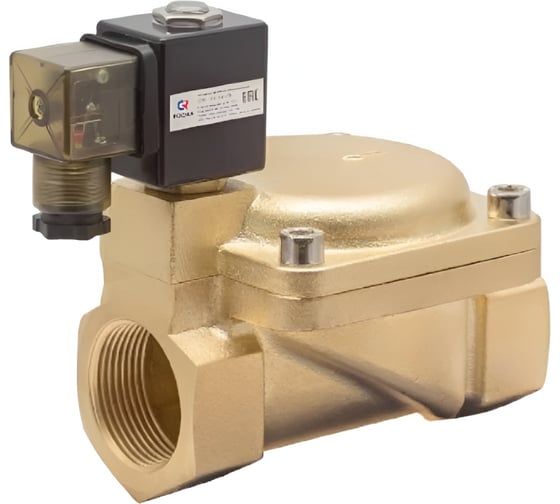 Клапан электромагнитный РОСМА СК-12-ВД-В, Ду32, Ру16, латунь, нормально закрытый, непрямого действия, мембрана Viton, 24 В D070-09255