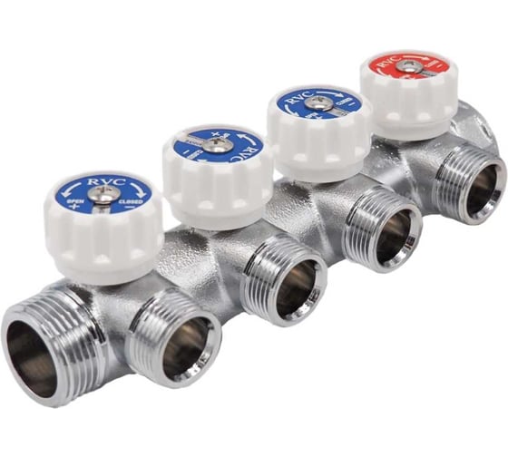 Коллектор Rvc 1 гш-3/4 ш регулируемый 4 выхода (под ЕК 16×3/4) 18973 1