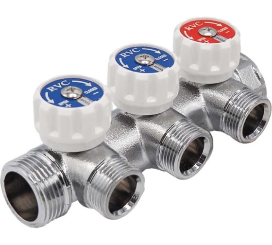 Коллектор Rvc 1 гш-3/4 ш регулируемый 3 выхода (под ЕК 16×3/4) 18972 1