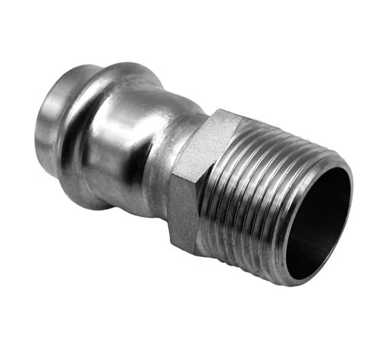 Пресс-фитинг Kromwell из нержавеющей стали, с наружной резьбой, 22х1/2 KW.SP901002204