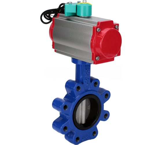 Затвор дисковый DN.ru QT450-304-EPDM-2W-Fb-H Ду125 Ру16 LUG, пневмопривод DA-105, магнитный переключатель МППП-200 D050-86169