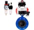 Затвор дисковый DN.ru GGG40-304-EPDM-2W-F-H Ду150 Ру16 пневмопривод DA-130, пневмораспределитель 24VDC, БКВ LSB-410, БПВ D050-56607 2