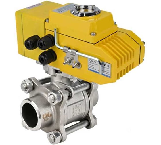 Кран шаровой DN.ru КШПП 316.200-ISO WDVF Ду40 Ру40 под приварку, электропривод QT-005-220-0-10В DAR D160-75791