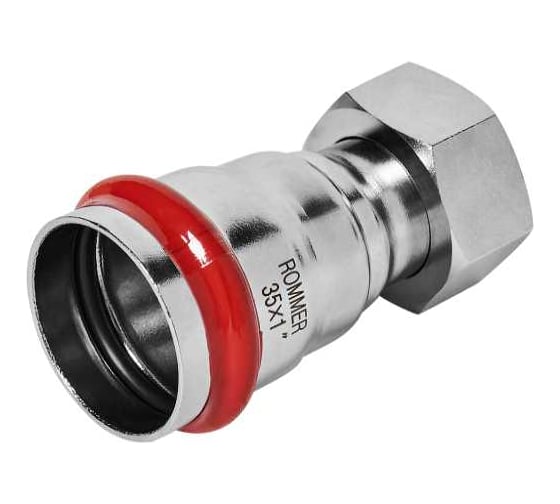 Переходник с накидной гайкой ROMMER RSS-1026-000351 ВПр-ВР, 35х1, из нержавеющей стали прессовой PEE9H4CCV8OVS0 1