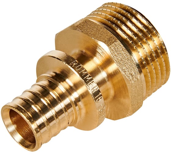 Переходник с наружной резьбой ROMMER 16xG3/4 для труб из сшитого полиэтилена аксиальный RFA-0001-001634 RG009364V04R5E 1