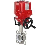 Затвор дисковый DN.ru 304-304-PTFE-2W-Fb Ду80 Ру16 с электроприводом EX-010 380В D050-84661