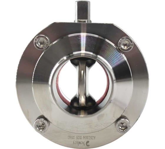 Затвор дисковый приварной нержавеющий NEWKEY Силикон, AISI304 DN40 (1_1/2), (CF8), PN8 NK-DZwSil40/4