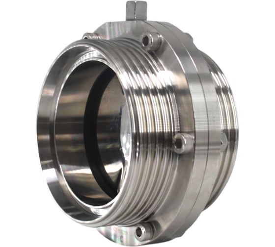 Затвор дисковый резьбовой нержавеющий NEWKEY Силикон, AISI304 DN80 (3), (CF8), PN8 NK-DZmSil80/4