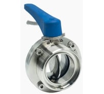 Затвор дисковый резьбовой/сварной нержавеющий NEWKEY Силикон AISI304 DN40 (1_1/2), (CF8), PN8 NK-DZmwSil40/4