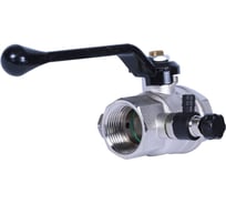 Кран шаровой с дренажем и воздухоотводчиком BUGATTI Oregon, ручка RG008TC8M4SNPR