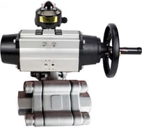 Кран шаровой DN.ru 316-316-PTFE-FP-SW-ISO-H Ду100 Ру63 под приварку, пневмопривод DA-105-1, БКВ LSB-510 Ex D160-75967