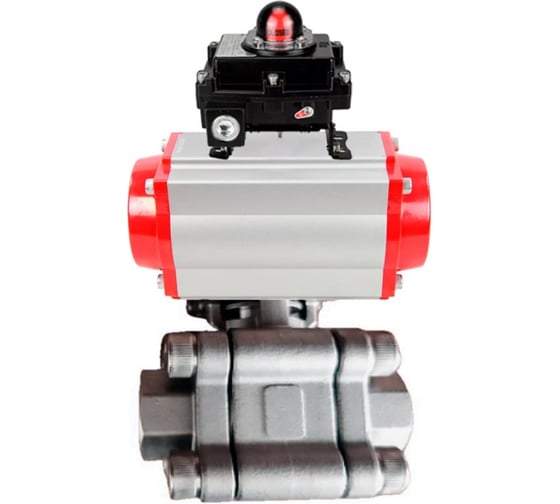 Кран шаровой DN.ru 316-316-PTFE-FP-SW-ISO-H Ду100 Ру63 под приварку, пневмопривод SA-160, БКВ LSB-410 Ex D160-76555