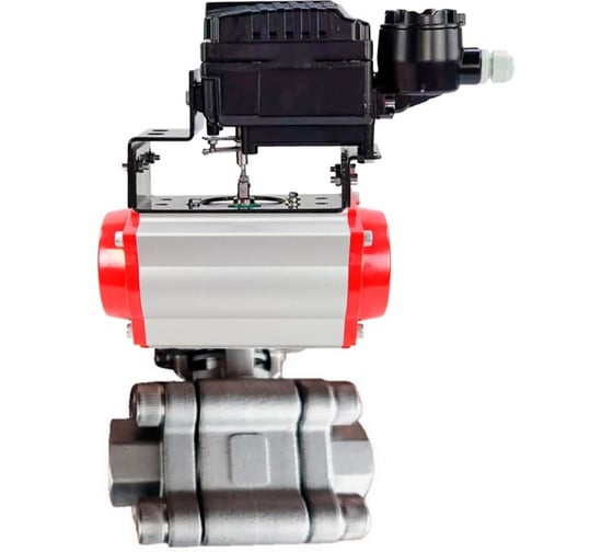 Кран шаровой DN.ru 316-316-PTFE-FP-SW-ISO-H Ду100 Ру63 под приварку, пневмопривод DA-105, электропневмопозиционер EPRP1-NU-Fb-08 D160-76371