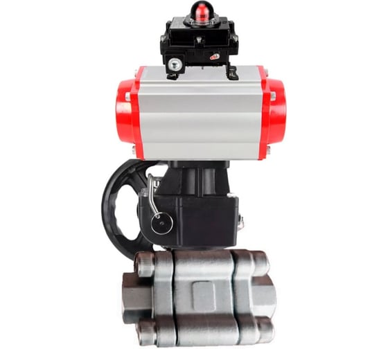 Кран шаровой DN.ru 316-316-PTFE-FP-SW-ISO-H Ду100 Ру63 под приварку, пневмопривод DA-105, БКВ LSB-410 Ex, дублёр HDM-3 D160-76331