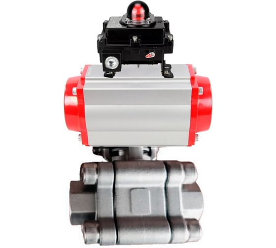 Кран шаровой DN.ru 316-316-PTFE-FP-SW-ISO-H Ду100 Ру63 под приварку, пневмопривод DA-105, БКВ LSB-410 Ex D160-76336