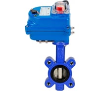 Затвор дисковый DN.ru QT450-304-EPDM-2W-Fb-H Ду50 Ру16 электропривод 003 blue 12В D050-89632