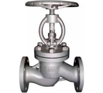 Клапан запорный сальниковый DN.ru 15нж65нж 304-304-M-F-S Ду20 Ру16 фланцевый, со штурвалом D090-04430