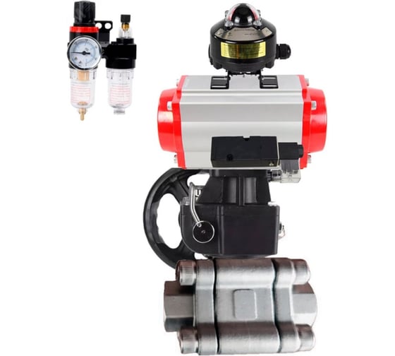 Кран шаровой 316-316-PTFE-FP-SW-ISO-H Ду40 Ру63 под приварку, пневмопривод DA-065, пневмораспр. 220VAC, БКВ LSB-510 Ex, дублёр HDM-1, БПВ DN.ru D160-76032