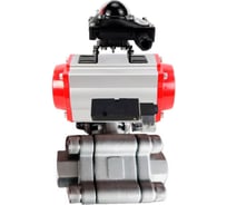 Кран шаровой 316-316-PTFE-FP-SW-ISO-H Ду40 Ру63 под приварку, пневмопривод SA-105, пневмораспр. 220VAC, БКВ LSB-210 DN.ru D160-76393