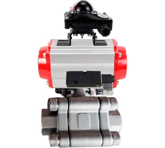 Кран шаровой 316-316-PTFE-FP-SW-ISO-H Ду40 Ру63 под приварку, пневмопривод SA-105, пневмораспр. 220VAC, БКВ LSB-210 DN.ru D160-76393