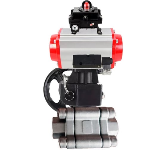 Кран шаровой 316-316-PTFE-FP-SW-ISO-H Ду40 Ру63 под приварку, пневмопривод DA-065, пневмораспр. 220VAC, БКВ LSB-410 Ex, дублёр HDM-1 DN.ru D160-76017