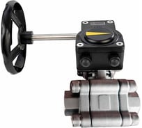 Кран шаровой 316-316-PTFE-FP-SW-ISO-H Ду40 Ру63, под приварку, редуктор HAM-1 DN.ru D160-75919