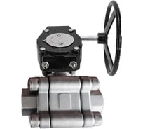 Кран шаровой 316-316-PTFE-FP-SW-ISO-H Ду40 Ру63, под приварку, редуктор RDN-3 DN.ru D160-75972